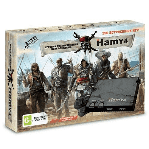 Sega - Dendy "Hamy 4" (16+8 Bit) Assassin Creed Black (350-in-1)