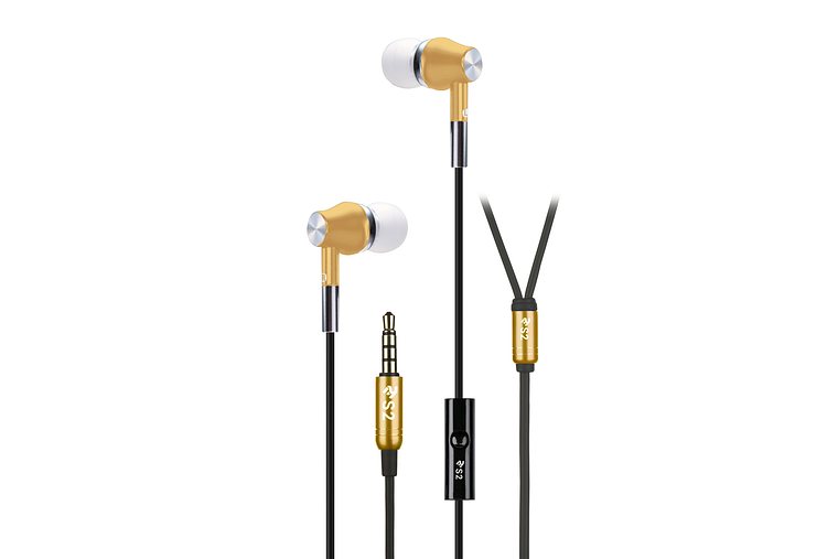 Наушники 2E S2 Metal Skin Mic Gold 2E-IES2GD